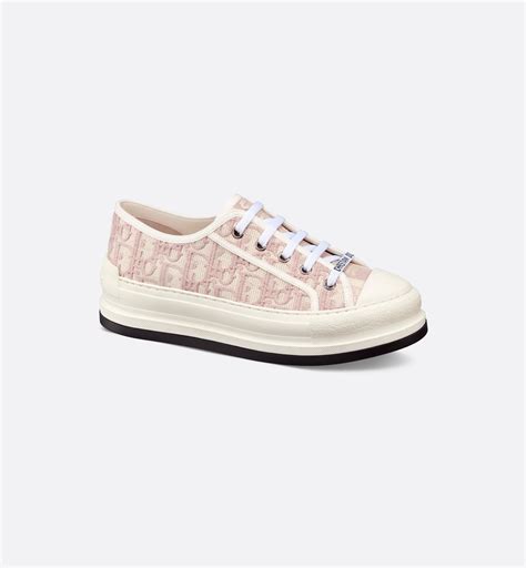 mujer dior sneaker walk'n'dior oblique en algodón bordado|Sneaker de plataforma Walk’n’Dior Azul .